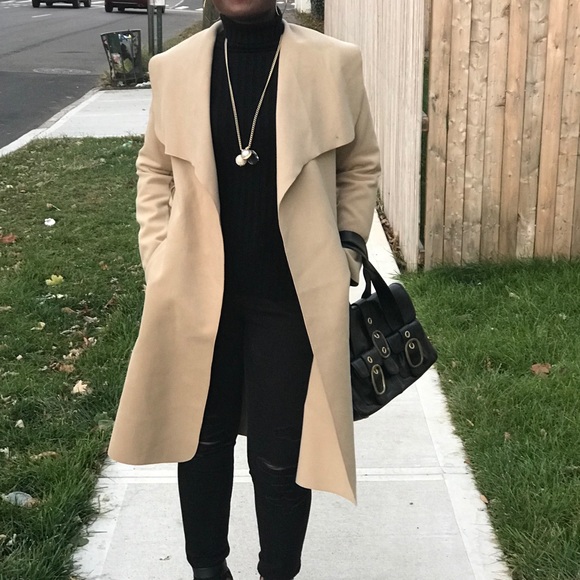 🍂 Long Wool Blend Belted Trench Coat 🍂 - Picture 5 of 8